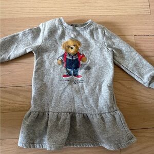 Ralph Lauren Gray Bear Print Dress